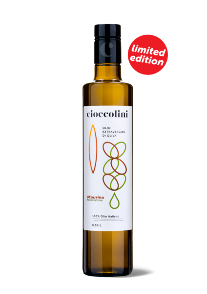 Bottiglia Olio Extravergine di Oliva monocultivar Maurino Cioccolini Bottiglia Olio Extravergine di Oliva monocultivar Maurino Cioccolini